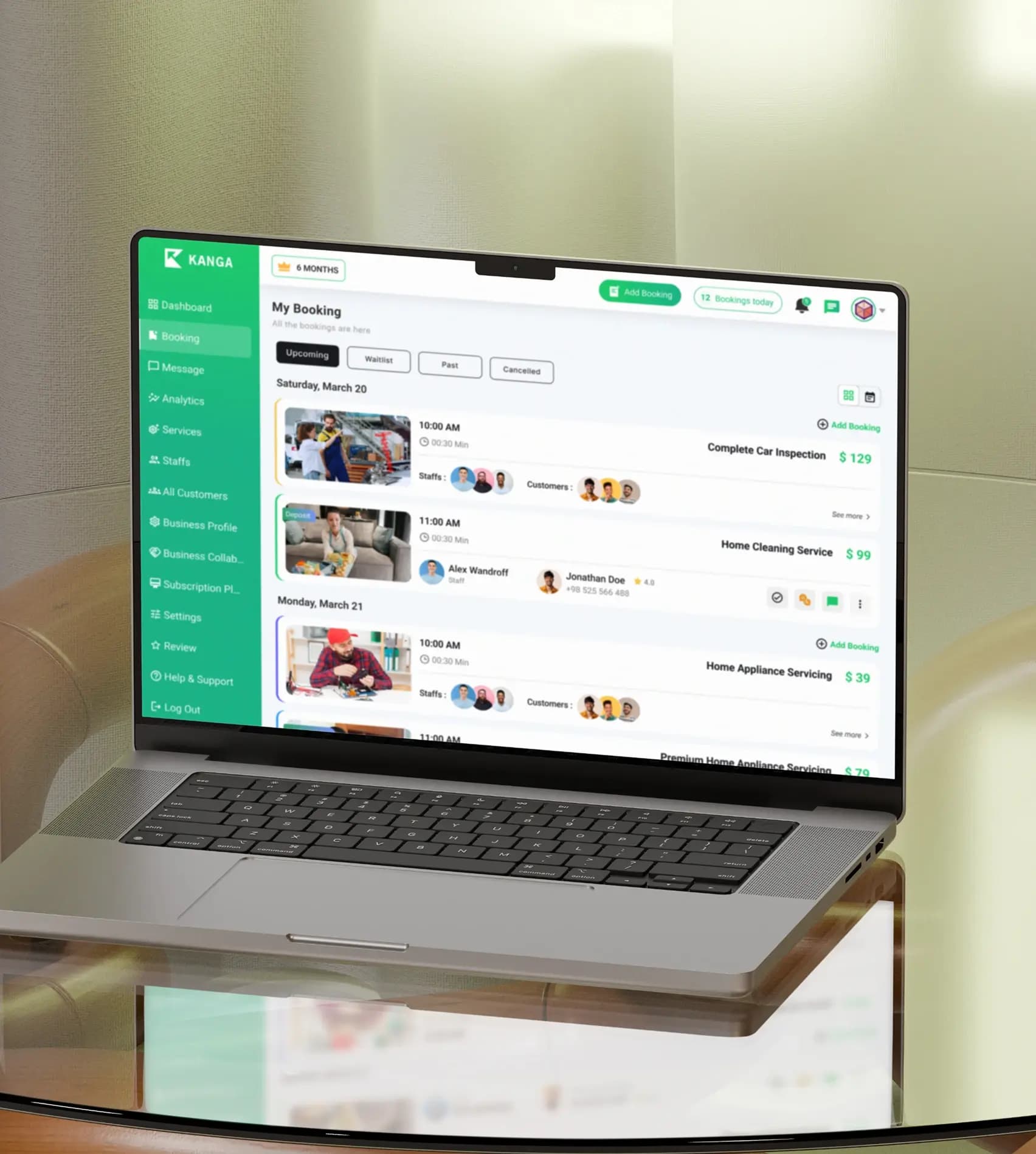 Kanga- Business Slot Booking Kanga- Business Slot Booking